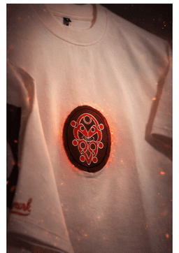 WRATH OVERSIZED EMBROIDERED PATCH TEE | 240 GSM Graphic Embroidered Premium Off-White color Tee - Image 4