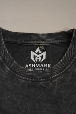 FUTURE OVERSIZED ACID WASHED | 240 GSM Graphic Embroidered Premium Phantom Grey color Tee - Image 6