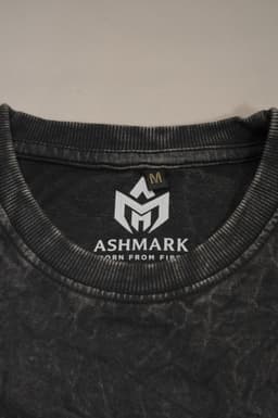 FUTURE OVERSIZED ACID WASHED | 240 GSM Graphic Embroidered Premium Phantom Grey color Tee - Image 4