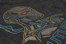 FUTURE OVERSIZED ACID WASHED | 240 GSM Graphic Embroidered Premium Phantom Grey color Tee - Image 5